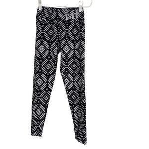 Tilt Black/White Graphic Design Leggings Sz M/L